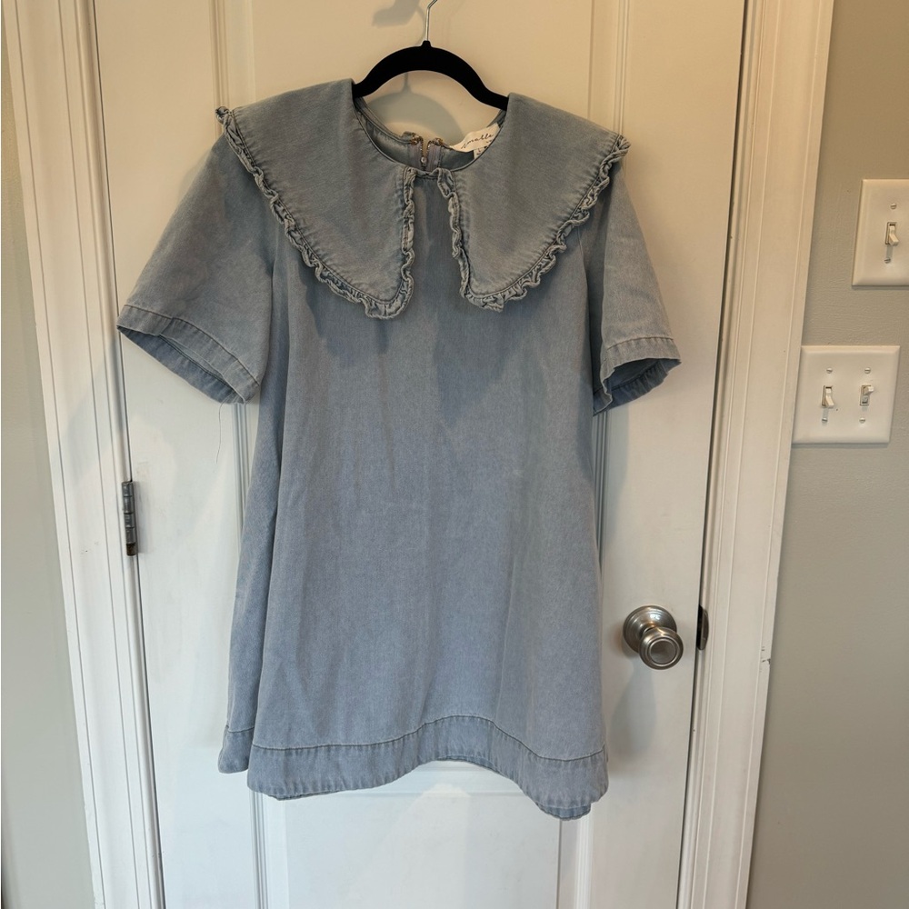 MARBLE Light Blue Denim Top